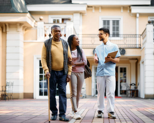 family touring assisted living facility in orange county, ca